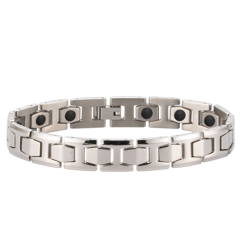 Brățară magnetică de terapie pentru sănătate, cu magnet detașabil, din piatră de titan pur, echilibru energetic_voghion.com