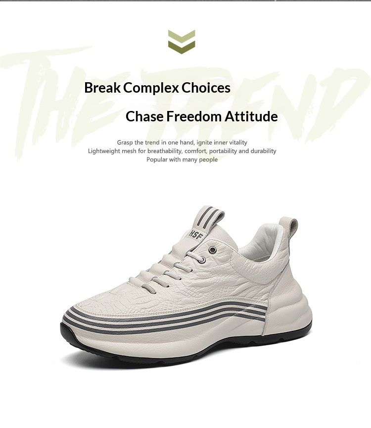 Glide 2025 Primavera Nuove Autentiche Scarpe da Ginnastica Bianche da Uomo con Suola in Pelle Sportive Casual con Rialzo per Uomo_voghion.com