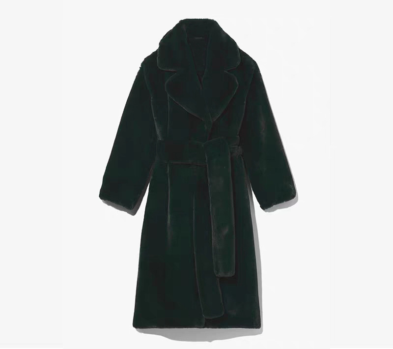 Women's Clothing Long Rabbit Fur Mink Imitation Fur Coat Thickened Coat Women's Slim Plush Coat_voghion.com