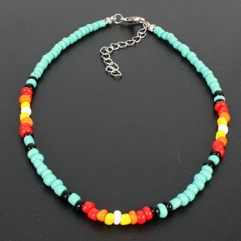 Jewelry Fashion Thread Short Rice Bead Bohemian Colored Neckland Necklace Accessories 12080-6_voghion.com