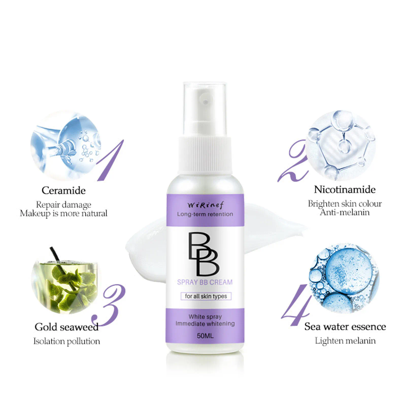 Crèmes Spray BB Cream Concealer Fleuren Whitening Hydraterende Basis Gezicht Foundation Make-Up Schoonheid Huidverzorging 50 ml Koreaanse_voghion.com