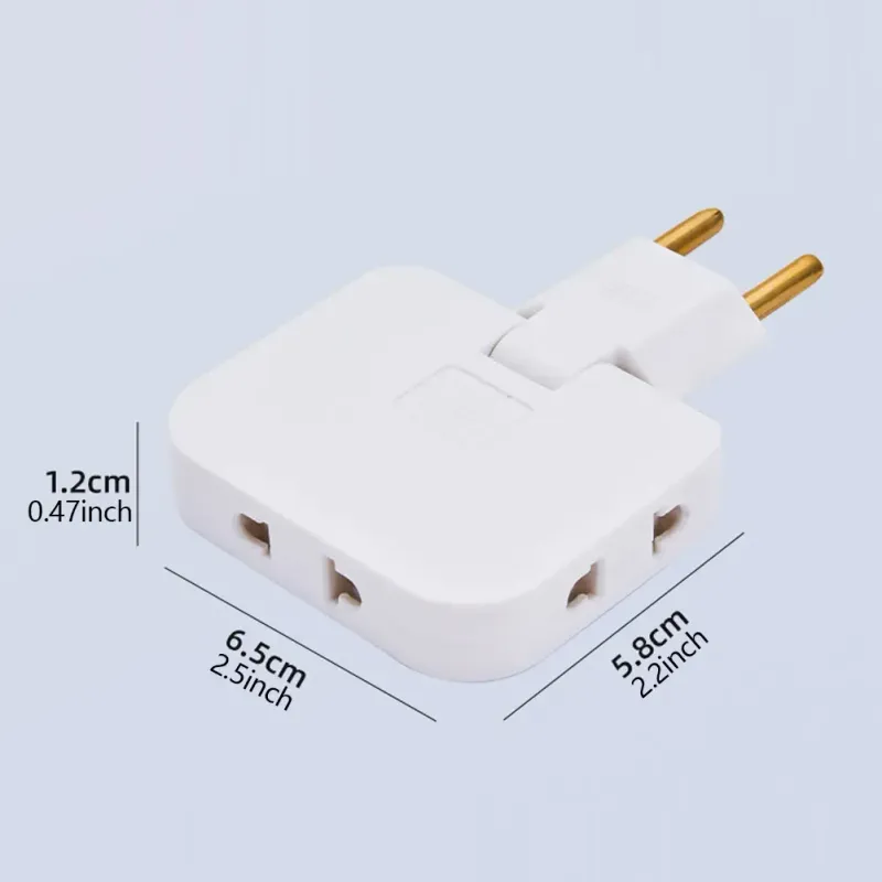 180 Grad EU-Stecker Steckdose Steckdosenleiste Multiprise 1 bis 3 Verlängerung Elektrische ° Rotierende Erfüllung Buchse AC Adapter_voghion.com