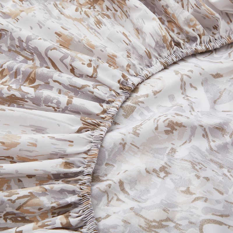 Housse de matelas en polyester à texture de grain de bois et cachemire, drap-housse doux pour la peau, protège-matelas_voghion.com