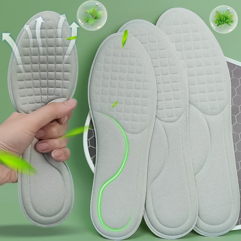 10pcs Memory Foam Orthopedic Insoles Shoe Pad Men Women Nano Antibacterial Deodorization Insole Sweat Absorption Running_voghion.com