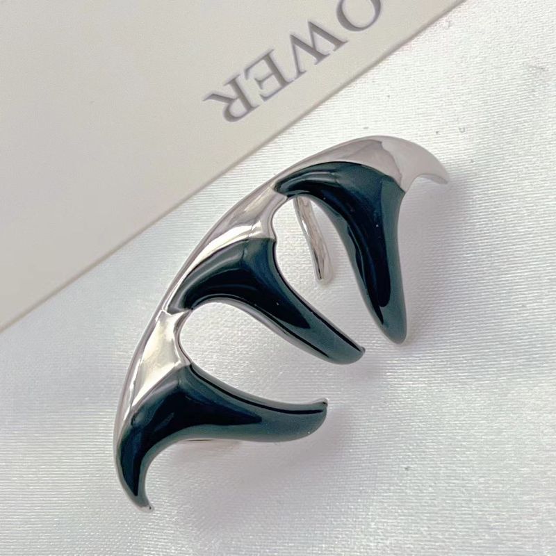 Orecchini a forma di coda di squalo, gioielli da donna, orecchini a forma di coda di squalo, orecchini creativi hip hop, orecchini a forma di coda di squalo, senza piercing all'orecchio, senza genere, ganci per l'orecchio_voghion.com