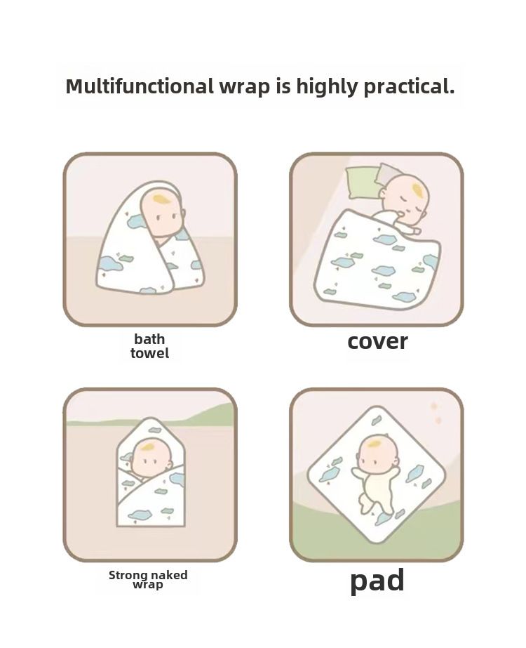 Baby Quilt Cotton Six-Layer Gauze Bath Towel Newborn Aa Class Single Bag Towel Blanket for Newborn Baby_voghion.com