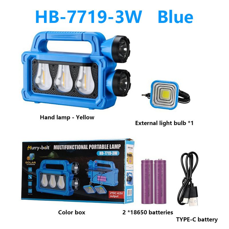 Lampada solare di emergenza portatile per esterni a lungo raggio LED ricaricabile a lunga durata con doppia sorgente luminosa bianca e gialla_voghion.com