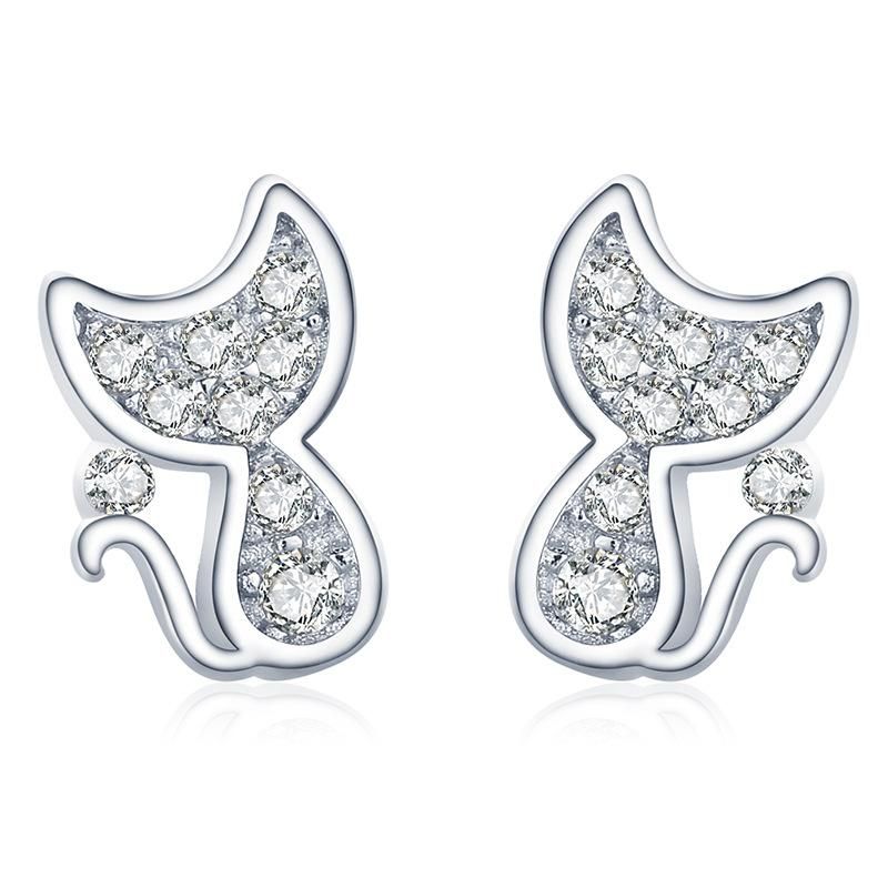 Tancise Silver Zircon Earrings Drop Earrings For Women Wedding Party Gifts_voghion.com