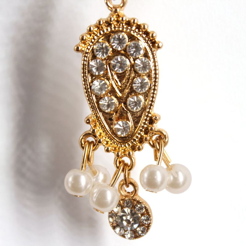 Accessori per capelli Fascia per capelli con strass bohémien, popolare copricapo di perle per principesse barocche_voghion.com