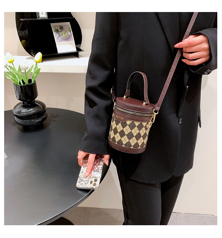 Borsa a cilindro borsa da donna 2023 nuova borsa a secchiello tote cilindrica moda borsa a tracolla monospalla_voghion.com