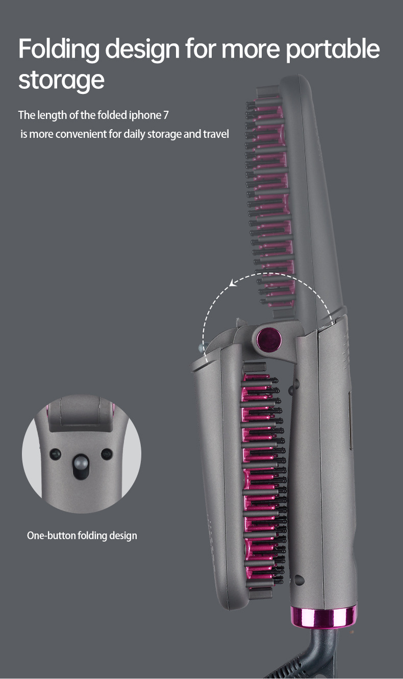 Neu Faltbare Richt Gerade Und Lockige Dual-use-Curling Elektrische Kamm Faul Kleine_voghion.com