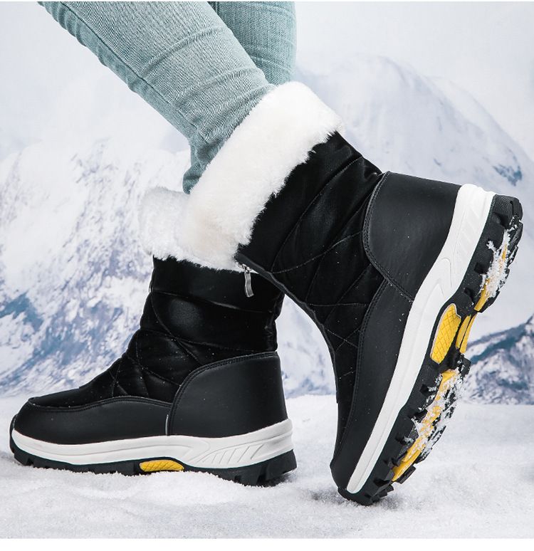 Stivali da neve invernali da donna, impermeabili, in pelle scamosciata, caldi e morbidi, in gomma antiscivolo, scarpe da sci e trekking, eleganti, essenziali, scarpe casual invernali_voghion.com
