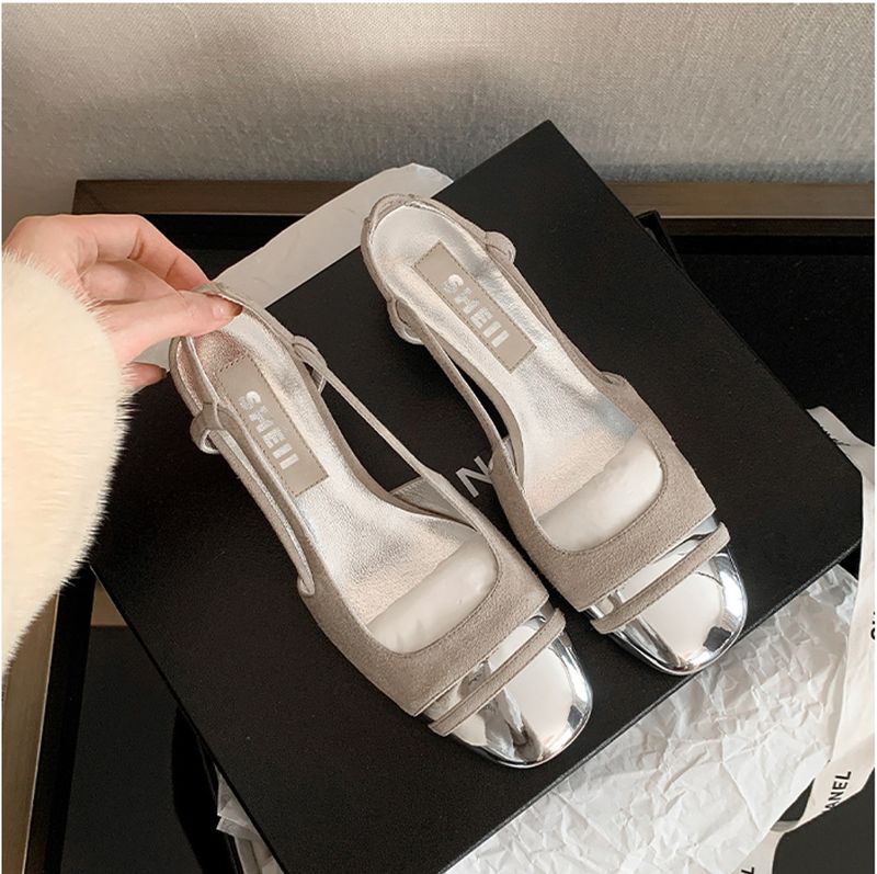 Lo stesso teatro dell'opera islandese di Su Yin~Piccoli sandali profumati con tacco spesso con aria antivento da donna_voghion.com