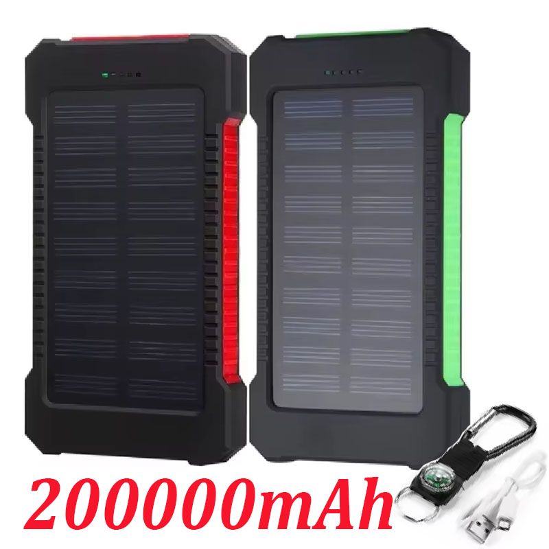 20000 MAh Outdoor Große Kapazität Solar Wasserdichte Power Bank Super Schnelle Lade Tragbare Taschenlampe Für IOS Android_voghion.com