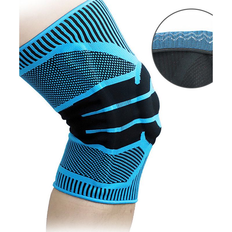 Ginocchiere sportive, attrezzatura sportiva in silicone, basket fitness uomo corsa, caldo e traspirante supporto a molla, alto_voghion.com