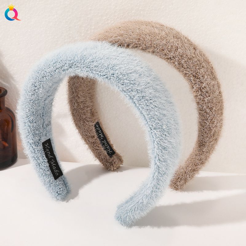 Fascia per capelli in visone sintetico per donna - Fascia per capelli calda e soffice per l'inverno, elegante accessorio per capelli annodato da indossare tutti i giorni, alla moda e comodo (colori multipli)_voghion.com