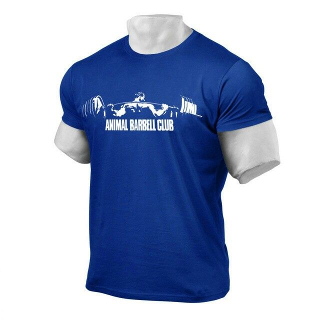 Unbeatable Quality Autumn Men's Bodybuilding Sports Casual Short Sleeved T-shirt Printed Fitness Clothing Training Clothes_voghion.com