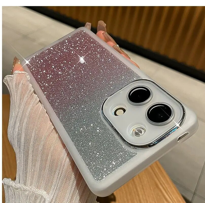 Custodia protettiva per la parte posteriore con supporto ad anello e glitter morbido alla moda per Infinix Note40 Pro Plus sshell_voghion.com