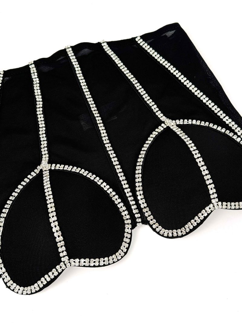 Women's Clothing A Diamond Chain Small Vest Camisole Elegant Retro Solid Color Slimming Outer Wear Tube Top Herringbone Bra_voghion.com