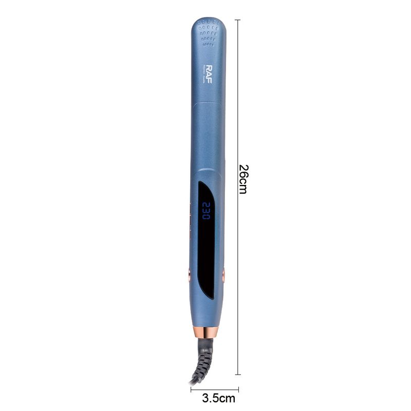 RAF New 2-in-1 Iron Straightener Ceramic Plate For Dry Wet Use, Large Curling And Bangs Styling Tool_voghion.com
