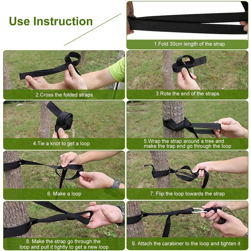 600lbs Load 2 Persons Hammock W/Mosquito Net Outdoor Hiking Camping Hommock Portable Nylon Swing Hanging Bed W/ Strap Hook Carry Bag_voghion.com