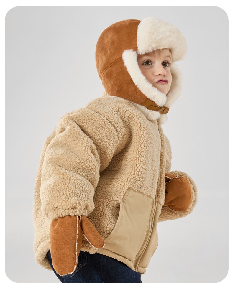 Ensembles de chapeaux, écharpes et gants pour femmes, bonnet d'hiver Lei Feng pour enfants, gants, ensemble deux pièces, cache-oreilles coupe-vent en peluche, bonnet de ski chaud pour cyclisme_voghion.com