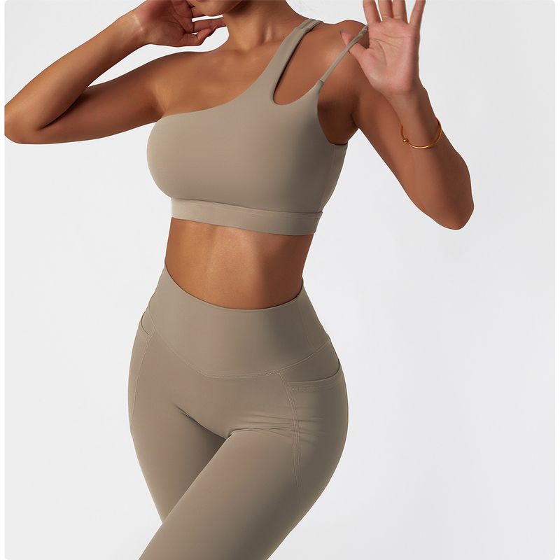 Ensemble de yoga respirant et à séchage rapide avec poche – Tenue de course et de fitness sans coutures pour femme_voghion.com