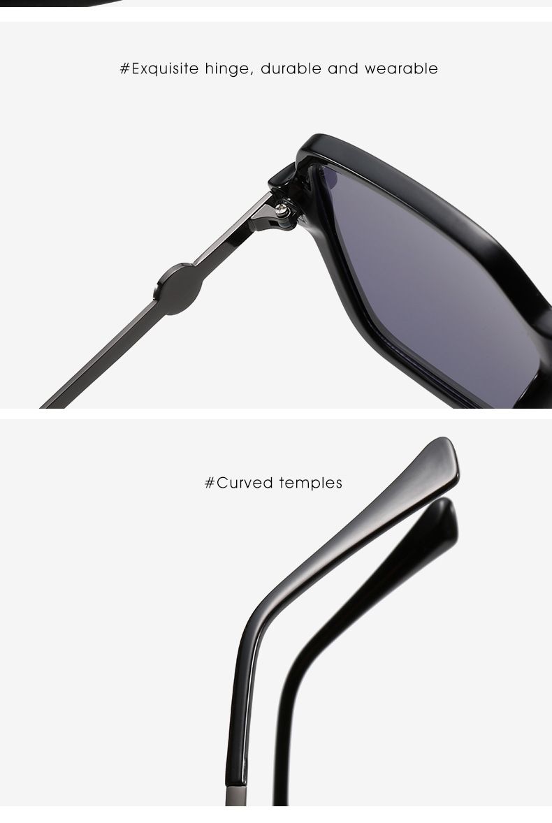 Occhiali da sole con occhiali da sole in metallo sfumato al tramonto con montatura quadrata di grandi dimensioni per uomo e donna Occhiali con protezione UV all'ingrosso_voghion.com