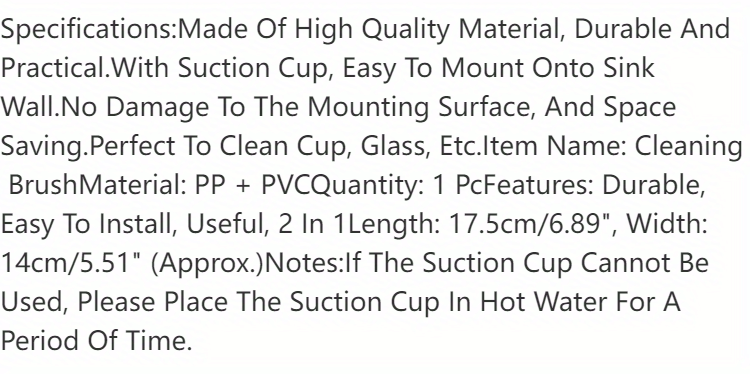 1pc Sink-Mounted Cup Scrubber - Multifunctional Glass & Container Cleaner - Dual-Action Brush For Kitchen & Toilet - Essential Home Gadget_voghion.com
