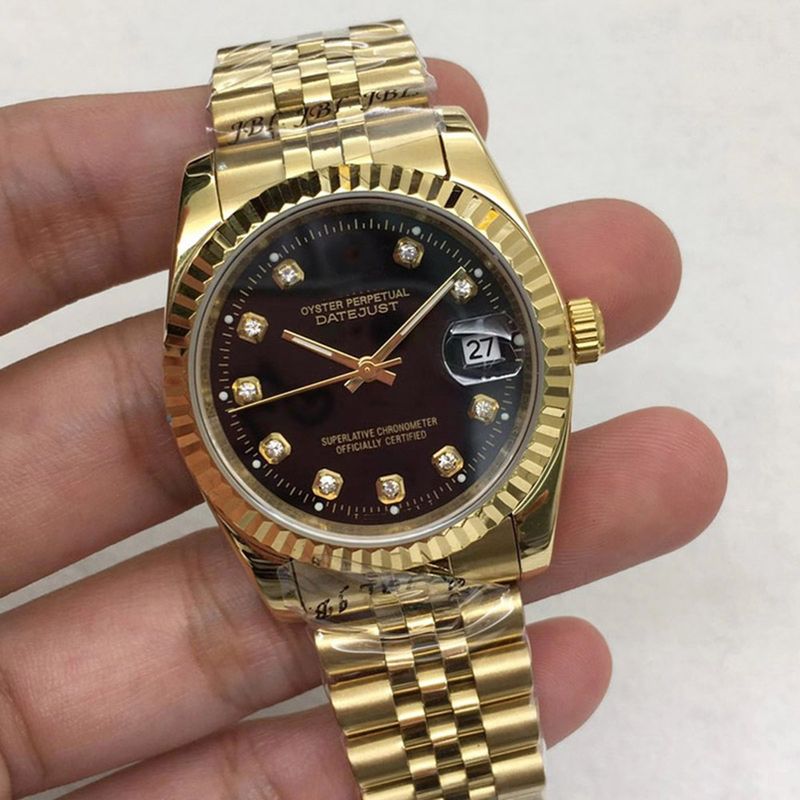 Laojia Tooth Ring Gold Single Calendar DJ Log Fully Automatic Xitai Movement Mechanical Watch_voghion.com