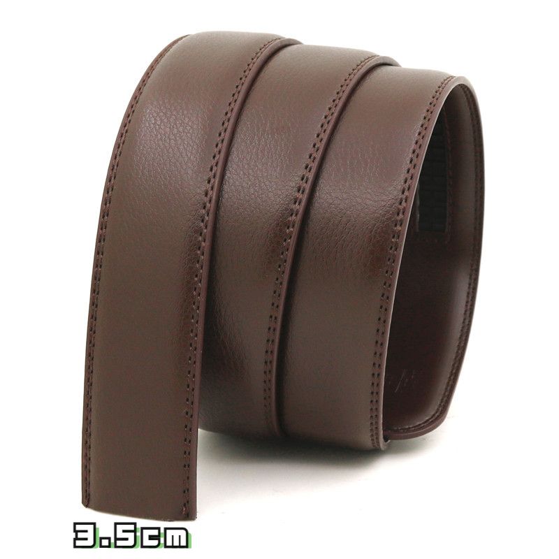 HOT Men's Automatic Body 3.5CM Genuine Leather Without Buckle Cowhide High quality Replacement Belt_voghion.com