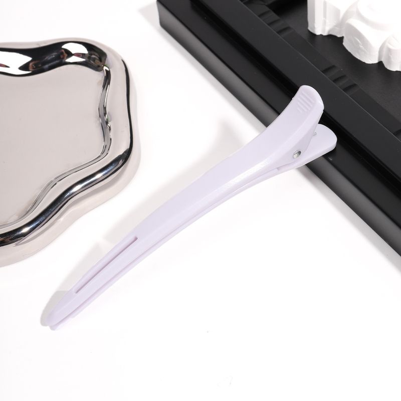 Pince à bec de canard longue non marquante de qualité professionnelle - Grande taille pour le lavage du visage, le maquillage, la frange et le positionnement des cheveux pour coiffeur_voghion.com