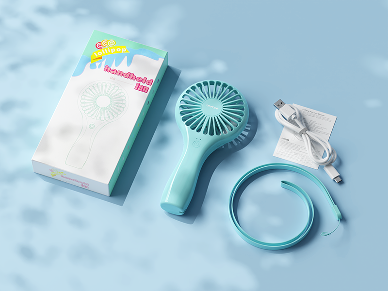 Cute Mini Handheld Fan - Adjustable Speed USB Rechargeable_voghion.com