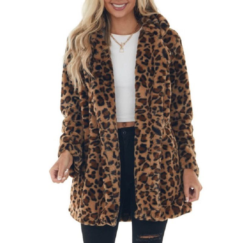 Damenmantel aus Kunstpelz mit Leopardenmuster und Taschen – Übergroße Langarmjacke für Herbst/Winter, modisch und bequem, Übergrößen erhältlich_voghion.com