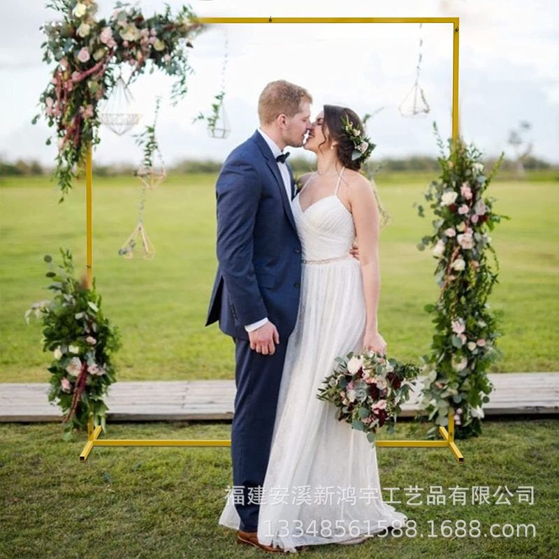 Décoration de lieu de mariage en arche de fer Accessoires de mariage Ornements de robe de vacances Support d'arche de ballon de vigne d'escalade extérieure_voghion.com