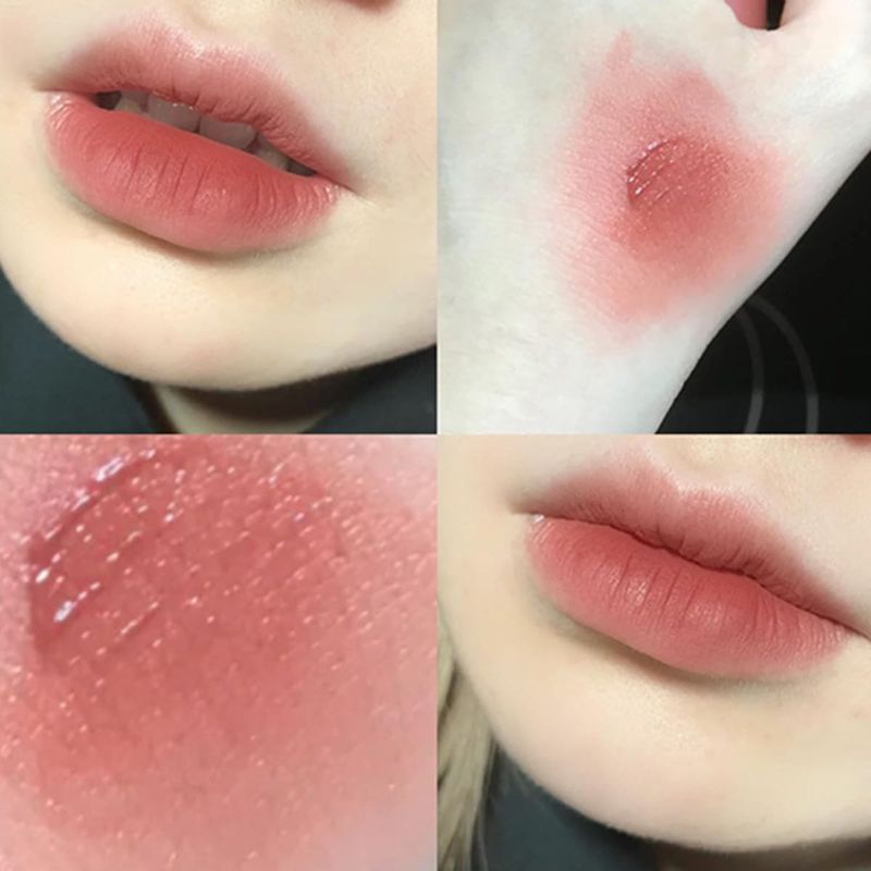 Baorder 3-farbiges, süßes, mattes, flüssiges Lippenstiftset, Lippenstift Velvet Glaze 2-in-1, Schlüsselanhänger in Kaninchenfarbe, wasserfest, langlebig, nicht_voghion.com