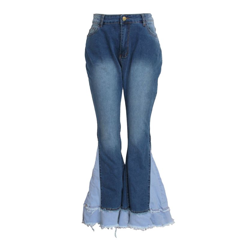 Pantalon évasé extensible à jambes larges pour femmes, vêtements à la mode, couleur assortie, coupe slim_voghion.com