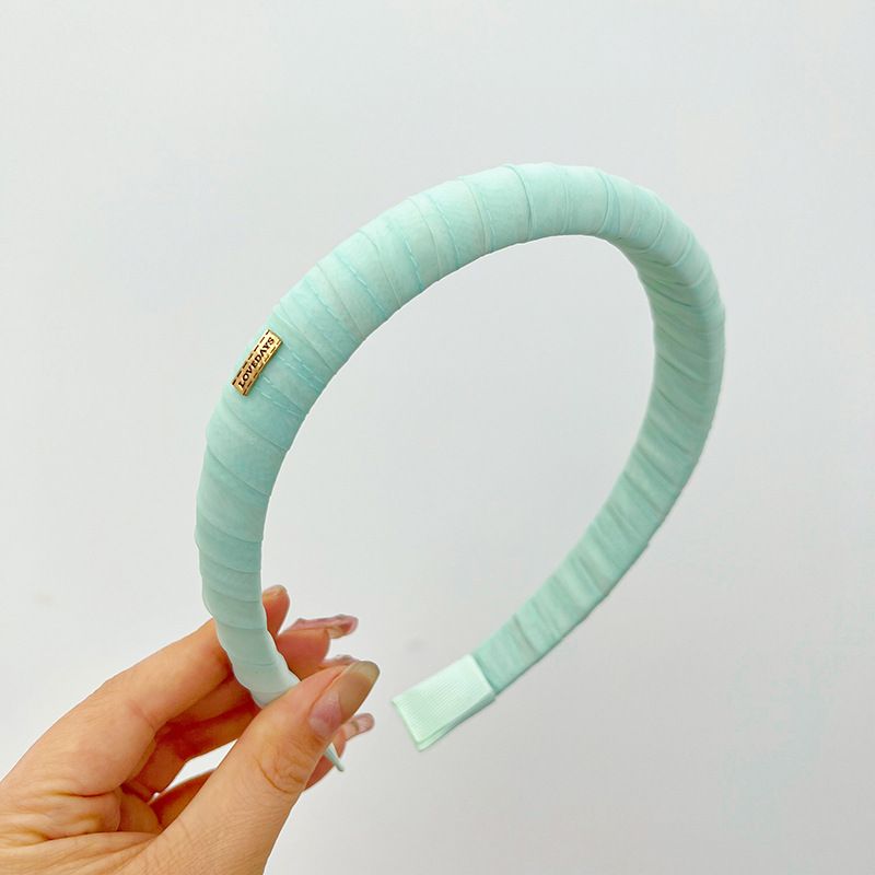 Unisex Sponge galvas saite Sieviešu galvas saite ar augstu galvas saiti vienkrāsaini ietīšanas matu aksesuāri matu caurumu mazgāšanas matu saišķis_voghion.com