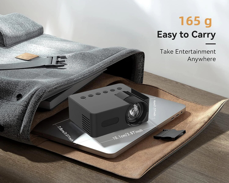 YT100 Wireless Mobile Phone Mini Full HD Video Projector, Portable Outdoor Indoor Projector_voghion.com