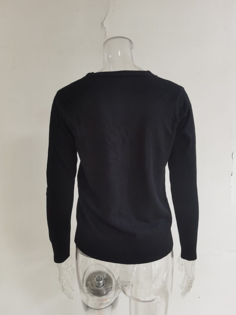 Oversize-Strickjacke mit V-Ausschnitt für Damen – Weicher Pullover aus Wollmischung mit offener Vorderseite für Herbst und Winter_voghion.com