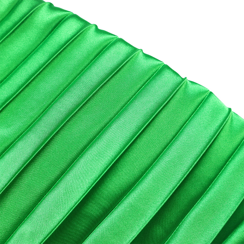 women's clothing new one-shoulder pleated long skirt oblique collar waist dress _voghion.com