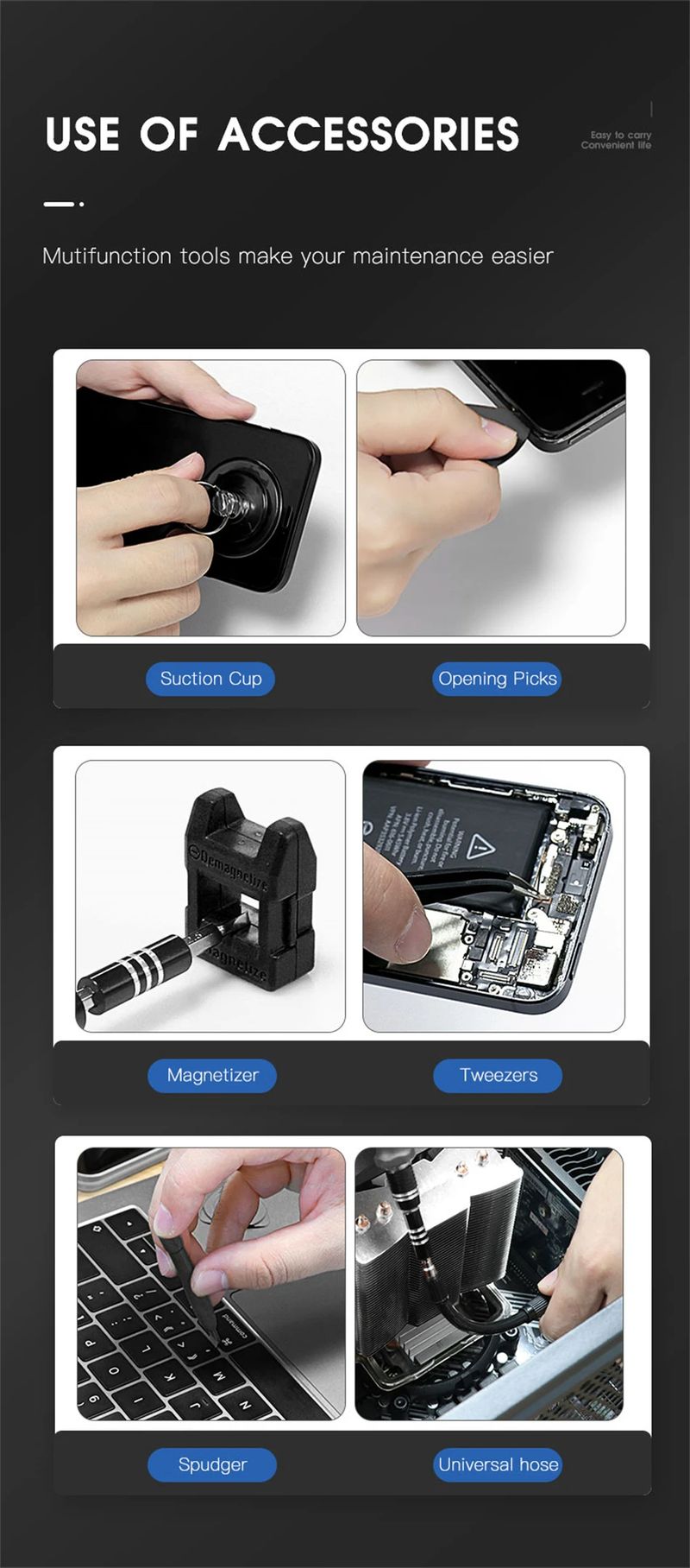 Jeu de tournevis de précision 115/117 en 1, embouts de tournevis hexagonaux magnétiques Torx, kit d'outils de réparation professionnels pour iPhone Xiaomi Mac PC_voghion.com