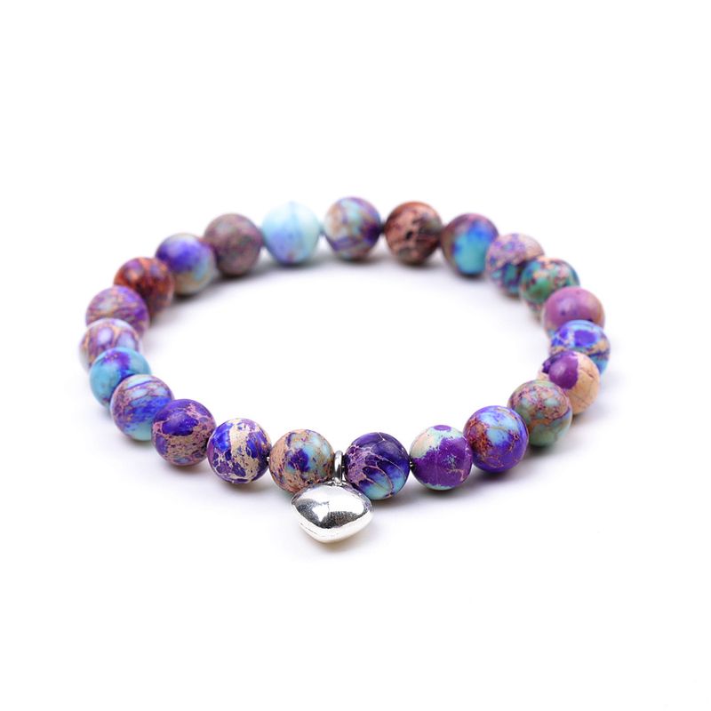 Bracelet d'amour en pierre impériale colorée - Bijoux assortis pour couple, cadeau de Noël (directement de l'usine)_voghion.com