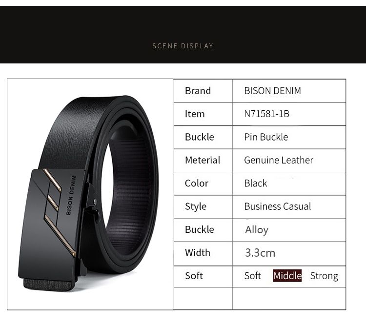 HOT Automatic Alloy Buckle High Quality Fashion Business Cow Genuine Leather Belt for Men_voghion.com