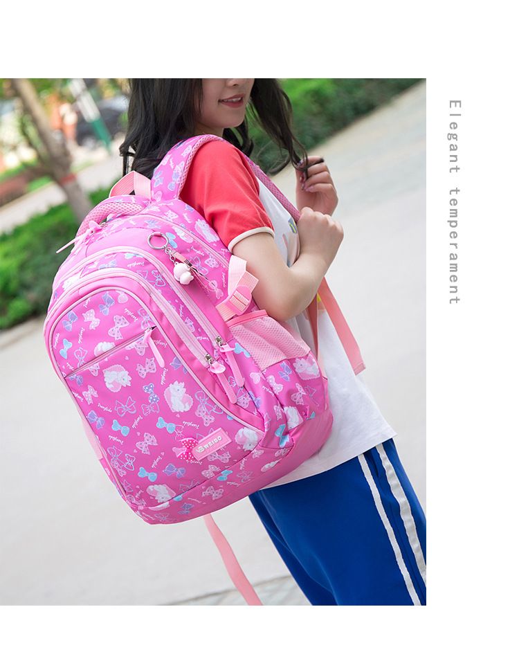 Dreiteiliges Set mit modisch bedrucktem Rucksack für Schüler, süßer Rucksack mit großem Fassungsvermögen_voghion.com