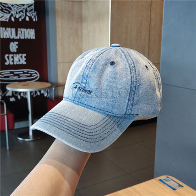 Moderigtig højkvalitets denimvasket vintage Gorras Snapback baseballkasket til far og udendørs brug til mænd og kvinder_voghion.com