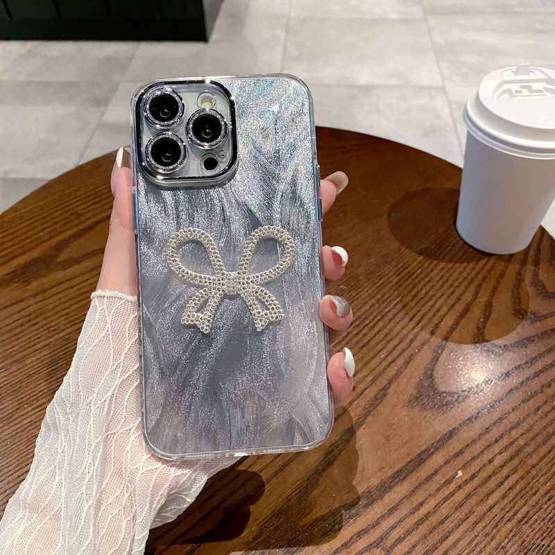 Spring and Summer Protective Case for 15 Feather Yarn Laser 11 Bow 15 Fairy 13 Hard iPhone12 Phone Case_voghion.com