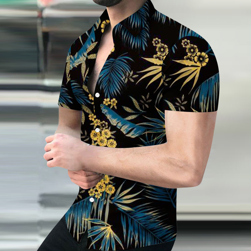 Poletna nova moška majica s kratkimi rokavi s 3D digitalnim tiskom in večjo velikostjo za prosti čas_voghion.com