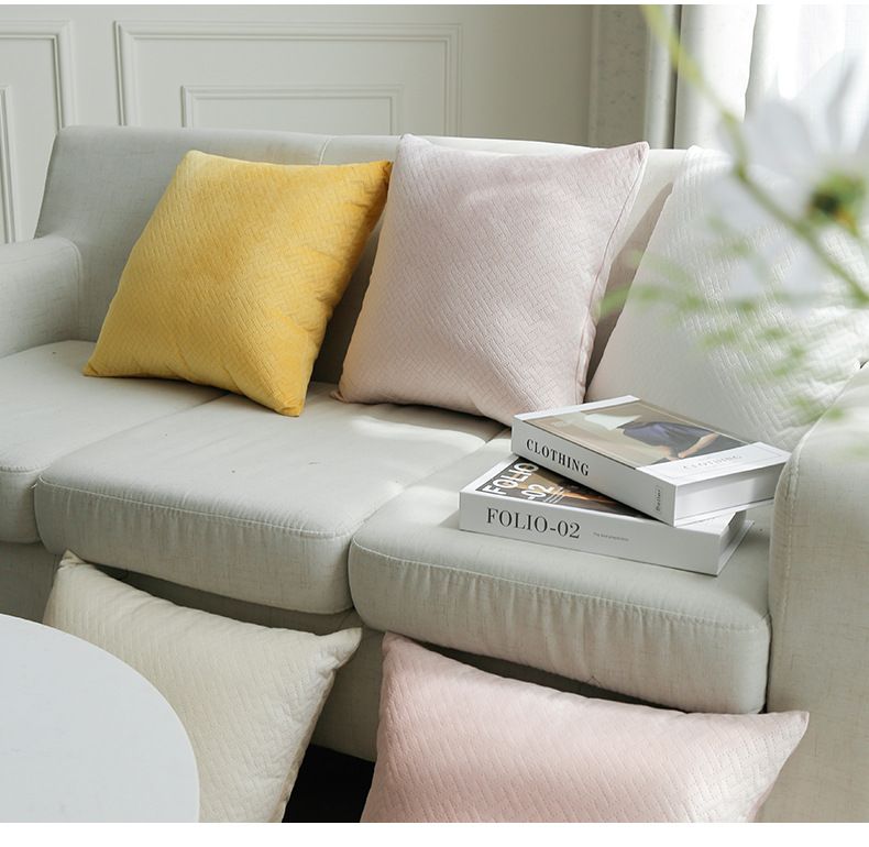 Einfarbiger Kissenbezug aus Polyester – moderner, minimalistischer Kissenbezug für Sofa, Bett, Büro (45 x 45 cm, ohne Einsatz, maschinenwaschbar, mehrere Farben)_voghion.com