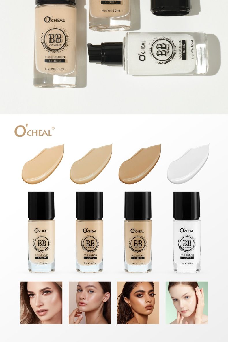 OCHEAL Warm Skin Tone Foundation 30ml Brightening Portable Light And Breathable Concealer Liquid Not Easy To Fade Foundation_voghion.com